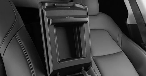 What it looks like without a Tesla Model3 armrest box privacy storage box installed